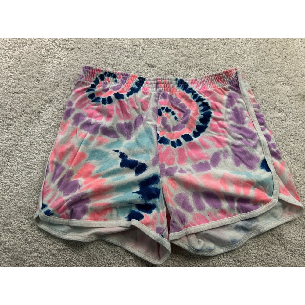 Wonder Nation Women's Tie Dye Shorts XL/16 Cotton Blend Casual